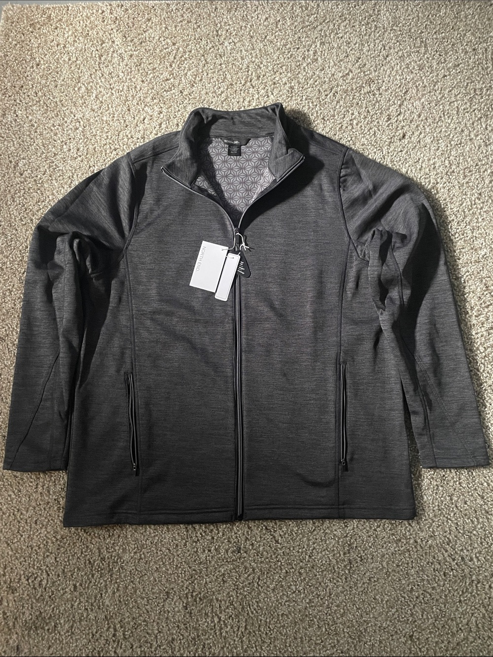 Men's North End Charcoal Full-Zip Performance Jacket